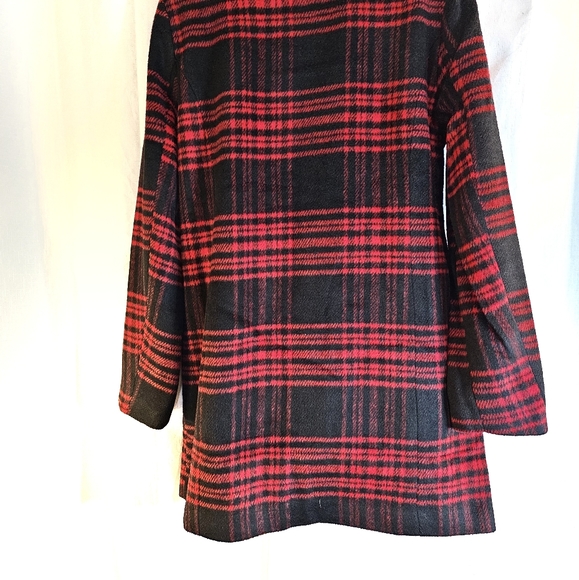 CYN & LUCA M Single Breasted Plaid Coat - Picture 7 of 11